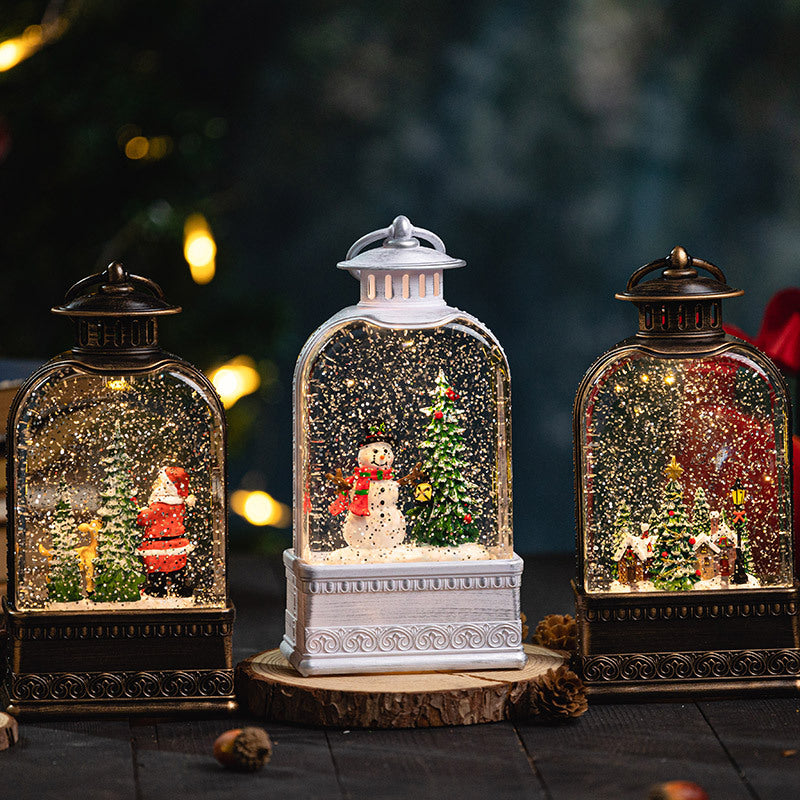 Lighted Christmas Water-Filled Lantern