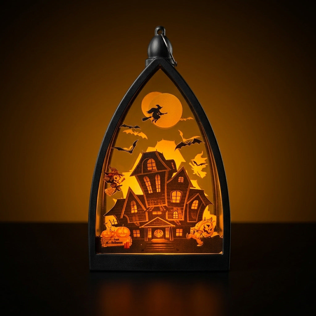 Halloween Haunted Castle & Pumpkin LED Lights