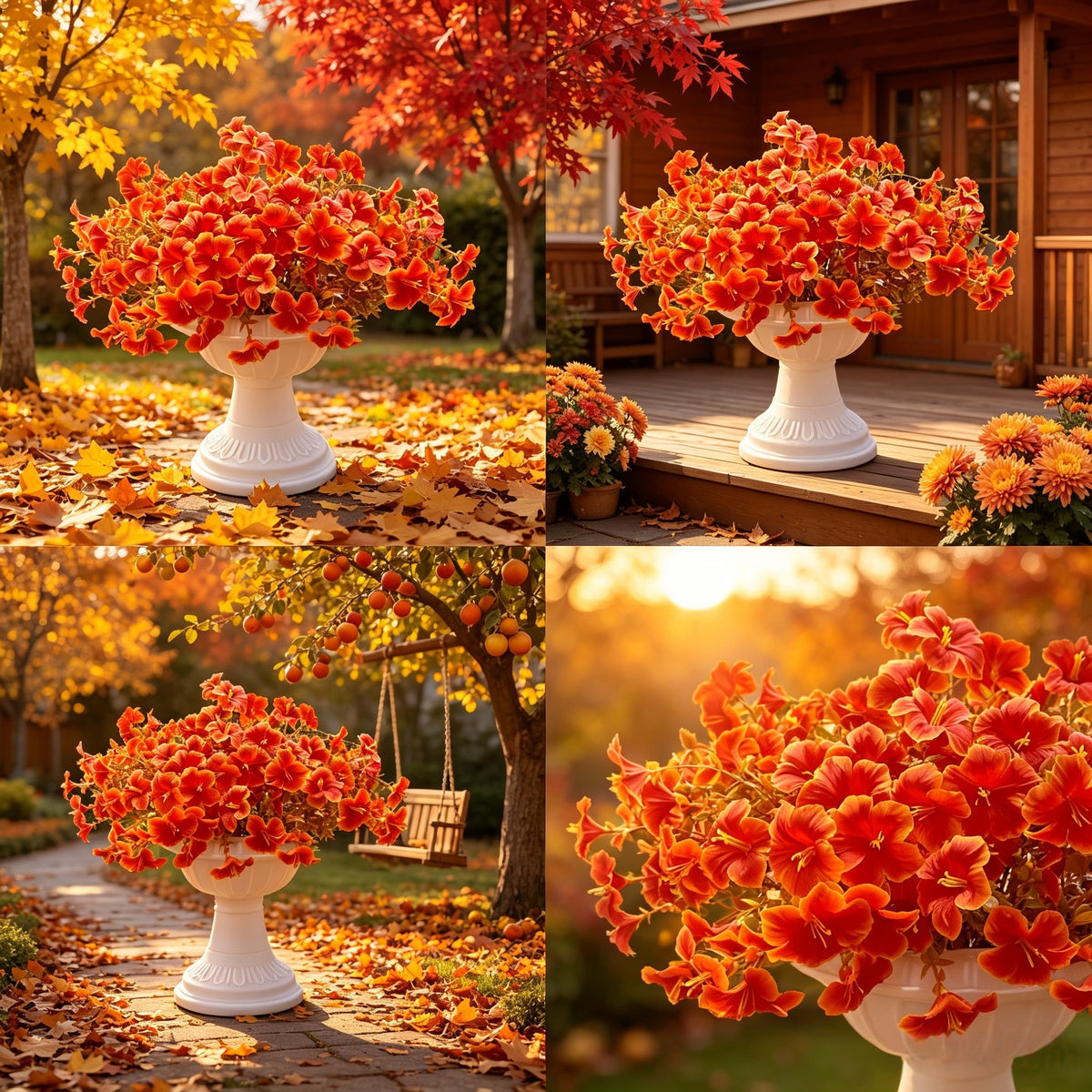 Autumn Artificial Morning Glory Bouquet