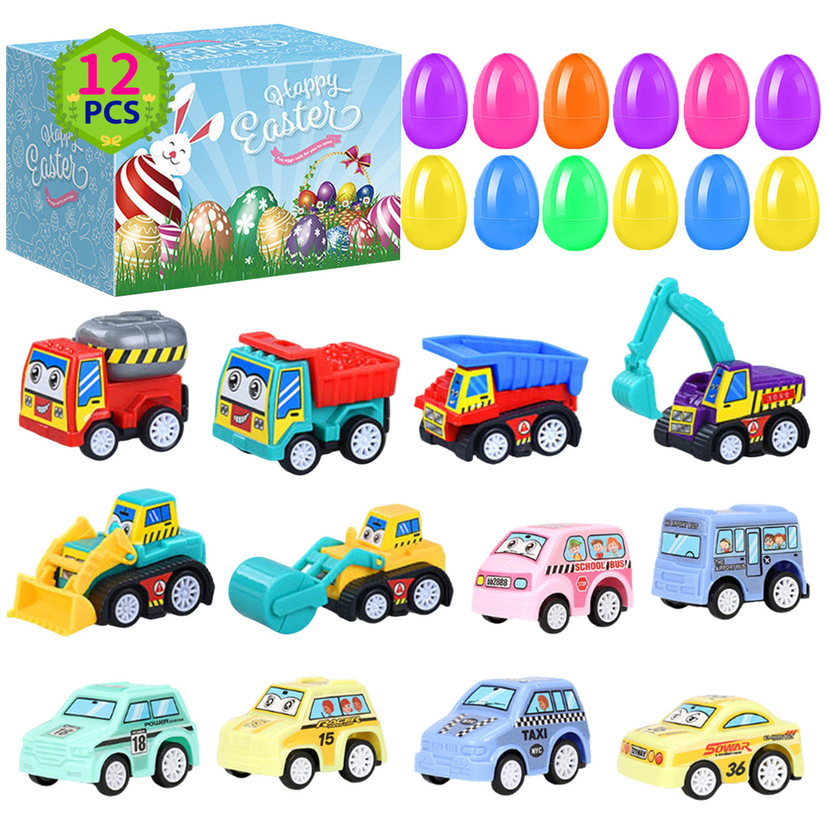 Easter Surprise Car Toy Eggs