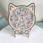 Cat-Shaped Wooden Jigsaw Puzzle