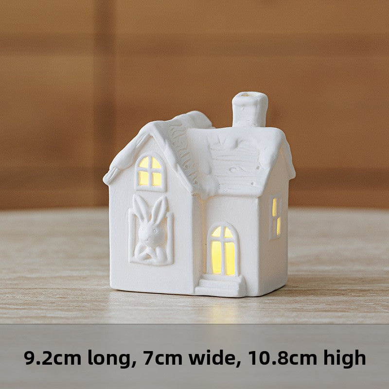 Lighted Ceramic Miniature Village Houses
