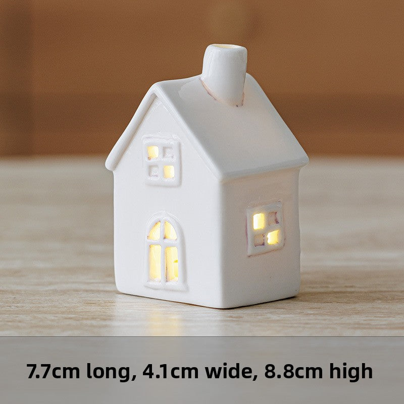 Lighted Ceramic Miniature Village Houses