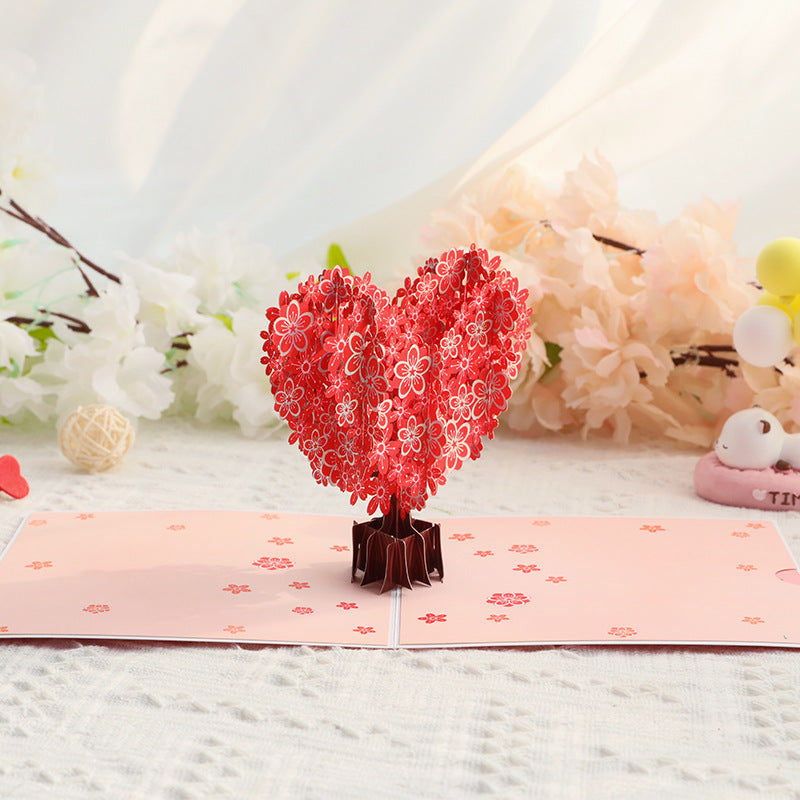Heart Blossom Tree Pop-Up Greeting Card